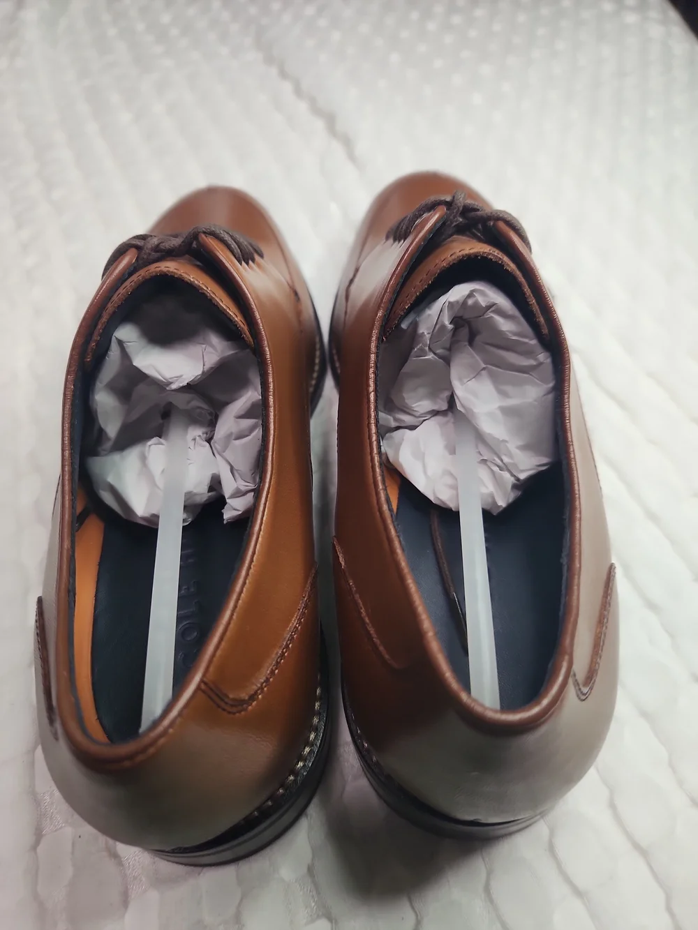 Cole Haan Men's Chestnut Brown Leather Derby Shoes